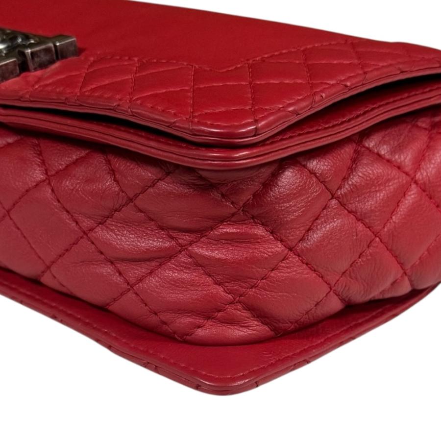 CHANEL（シャネル） ボーイシャネル ショルダーバッグ レザー レッド