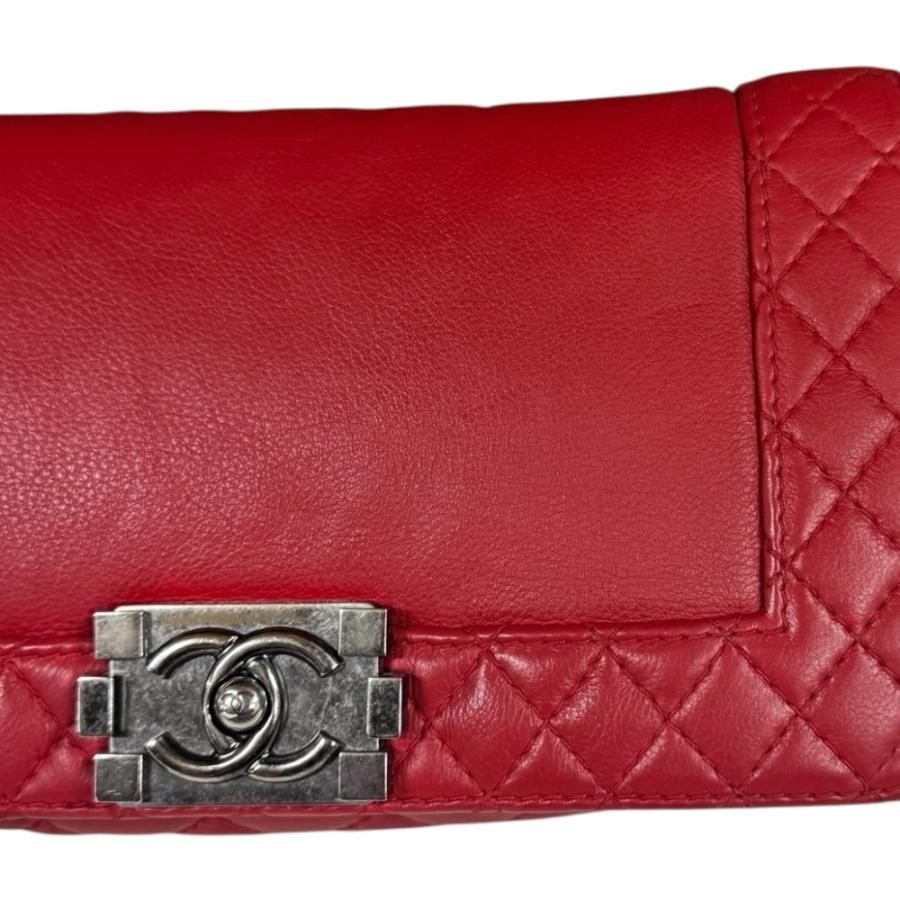 CHANEL（シャネル） ボーイシャネル ショルダーバッグ レザー レッド