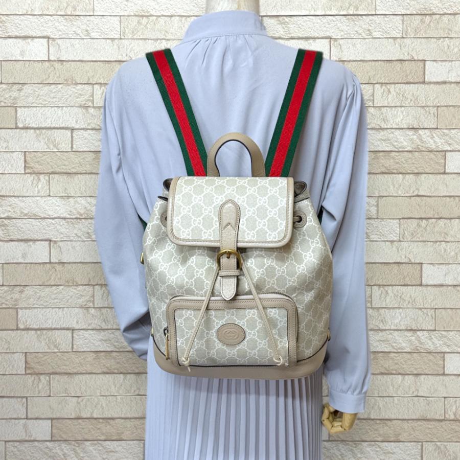 m*様 希少　OLD GUCCI GGスプリーム インターロッキング PVCレザ GUCCI（グッチ） インターロッキングG リュック・デイパック GG