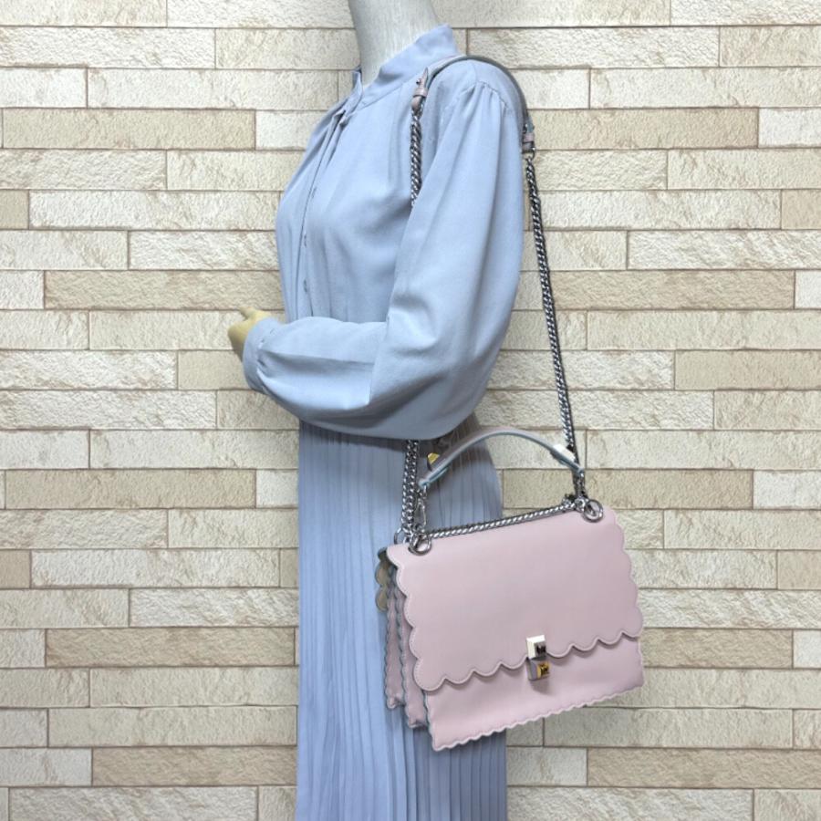 FENDI（フェンディ） キャナイ ショルダーバッグ レザー 8BT283 ピンク