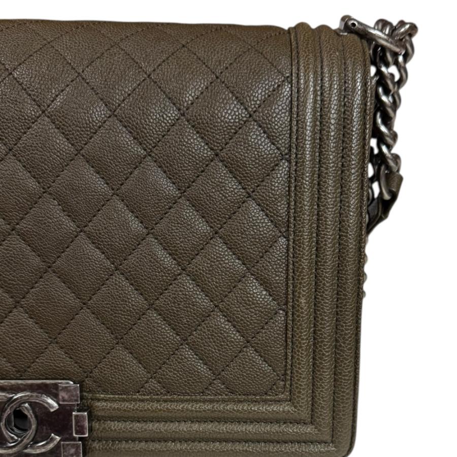 シャネル ボーイシャネル28 ショルダーバッグ レザー 92106 グリーン レディース CHANEL  中古 CHANEL - シャネル CHANEL ショルダーバッグ ボーイシャネル レザー