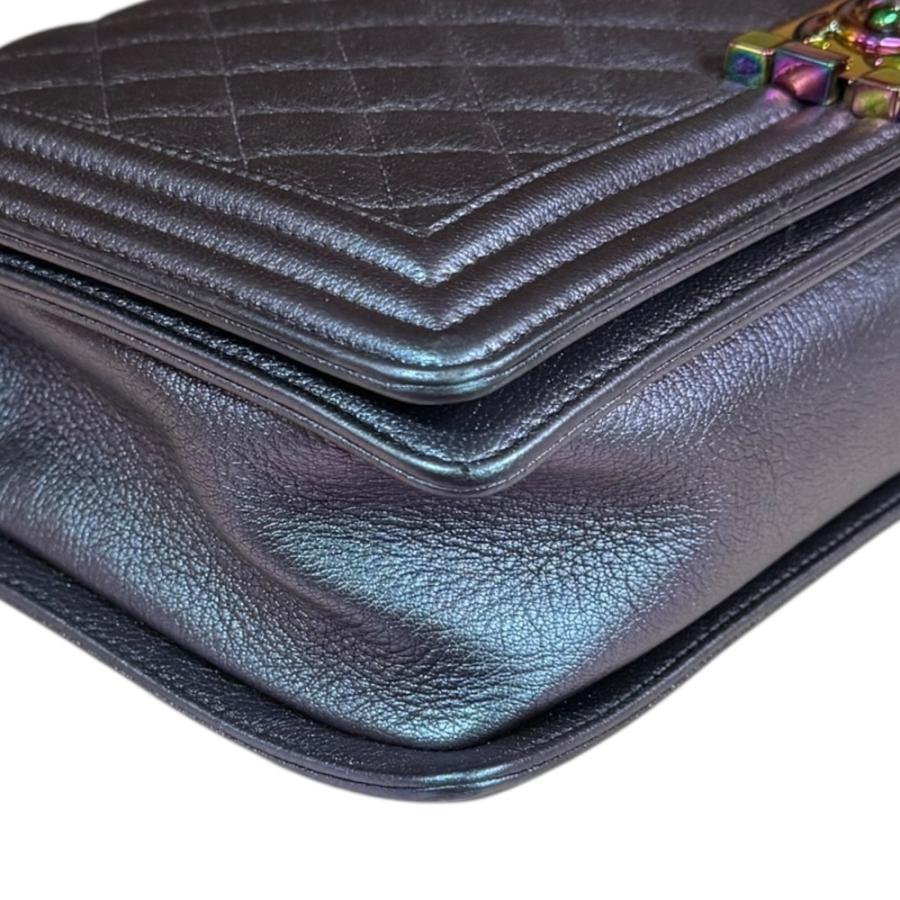 シャネル ボーイシャネル ショルダーバッグ レザー A92193 パープル レディース CHANEL  中古 CHANEL（シャネル） ボーイシャネル ショルダーバッグ レザー A92193