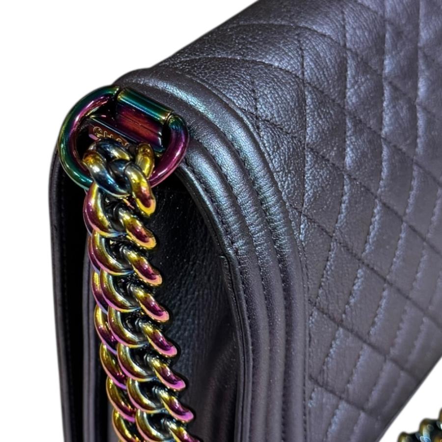 シャネル ボーイシャネル ショルダーバッグ レザー A92193 パープル レディース CHANEL  中古 CHANEL（シャネル） ボーイシャネル ショルダーバッグ レザー A92193