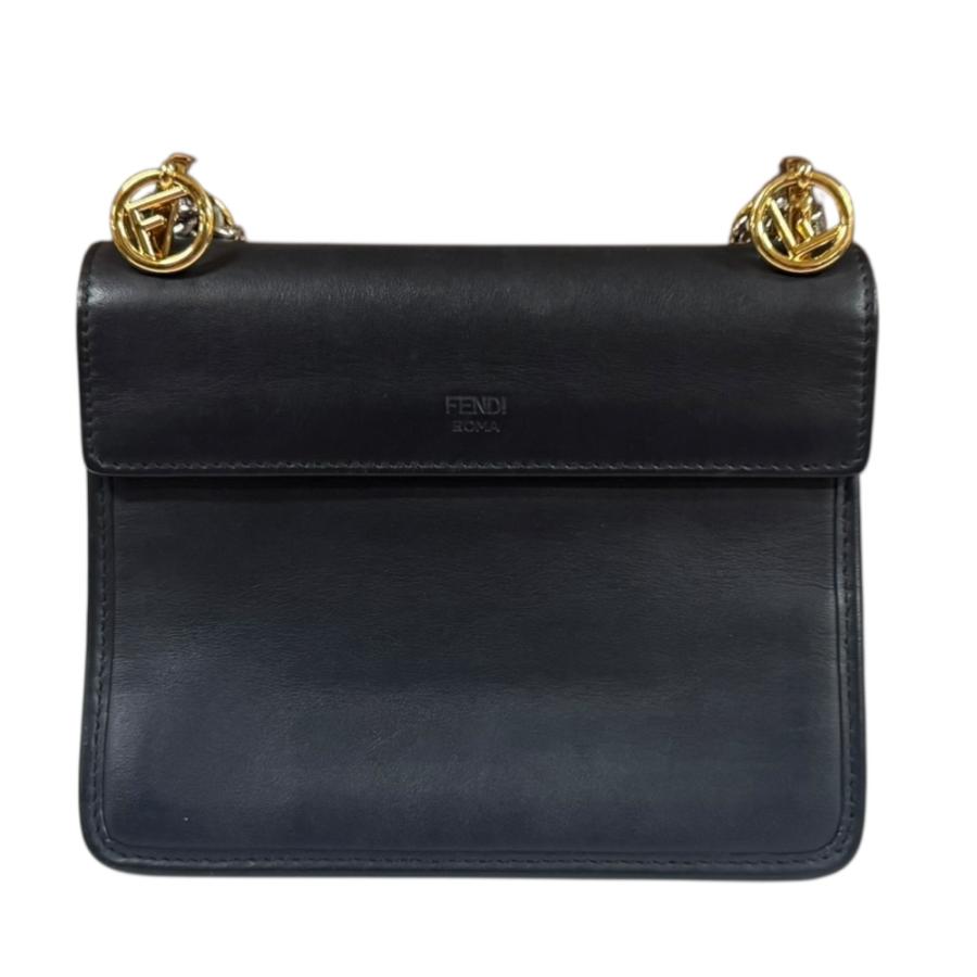 FENDI（フェンディ） ミニ キャナイ エフ ショルダーバッグ レザー