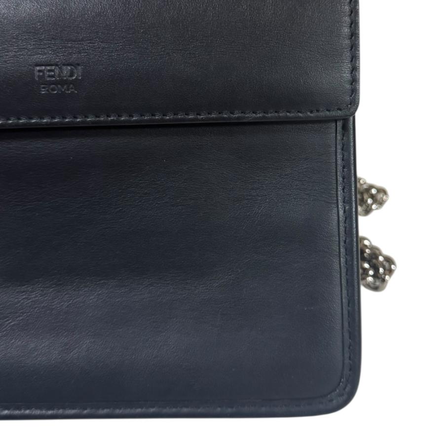 FENDI（フェンディ） ミニ キャナイ エフ ショルダーバッグ レザー
