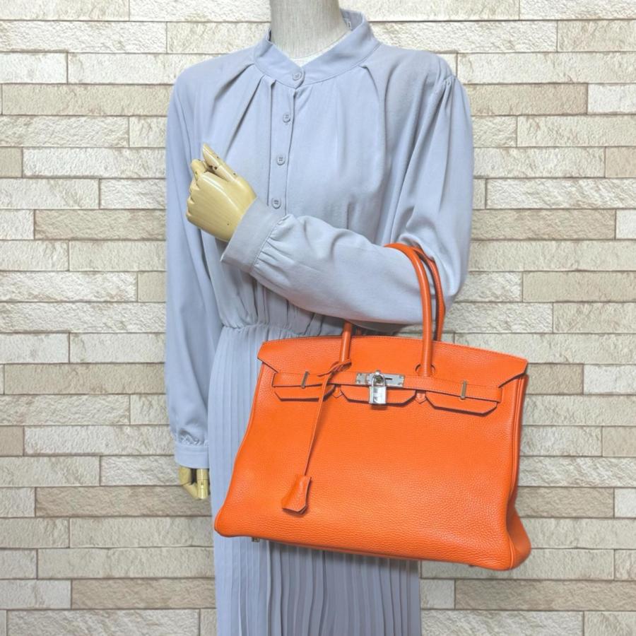 HERMES（エルメス） バーキン35 ハンドバッグ トゴ オレンジ