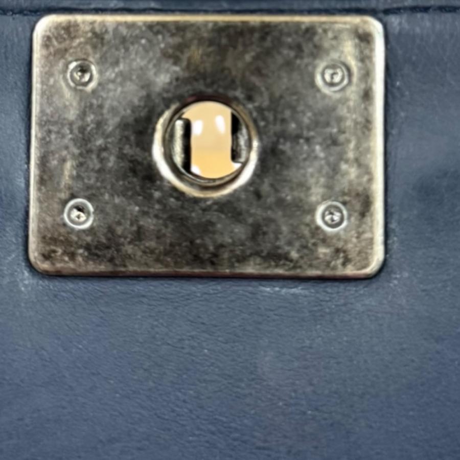 CHANEL（シャネル） ボーイシャネル ショルダーバッグ レザー ネイビー