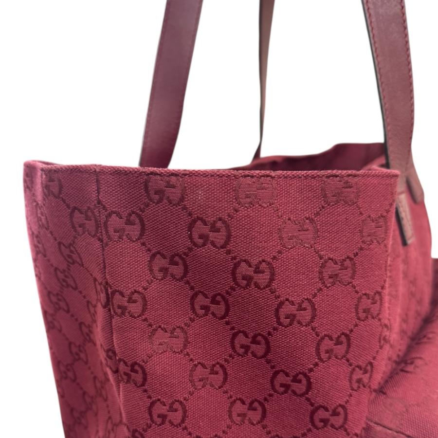 GUCCI（グッチ） トートバッグ GGキャンバス 802166 レッド レディース