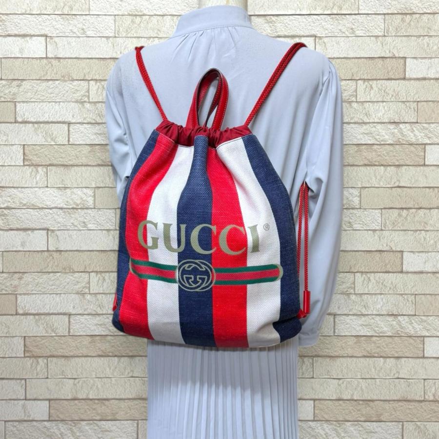 値下げ⭐︎GUCCI GGキャンバス ドローストリング リュック 巾着 GUCCI（グッチ） ドローストリングバッグ リュック・デイパック