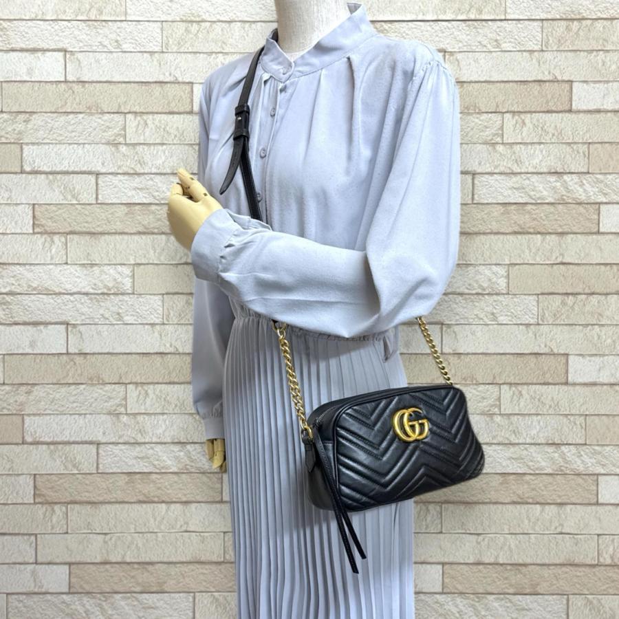 GUCCI（グッチ） GGマーモント ショルダーバッグ レザー 447632