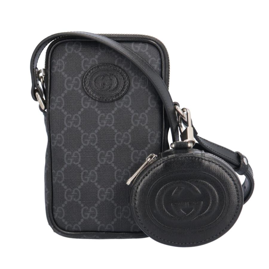 新品未使用品　GUCCI グッチ　ショルダーバッグ　GGスプリームキャンバス　黒 GUCCI（グッチ） インターロッキングG GGスプリーム ショルダーバッグ