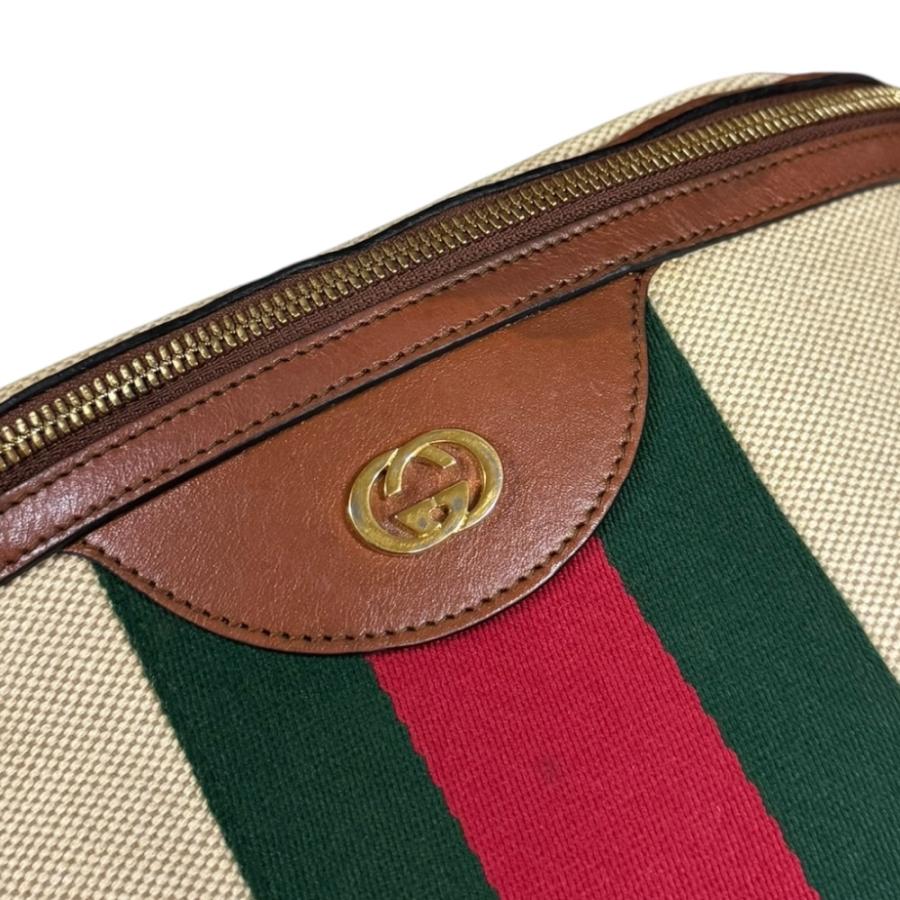 GUCCI（グッチ） ヴィンテージキャンバスベルトバッグ シェリーライン