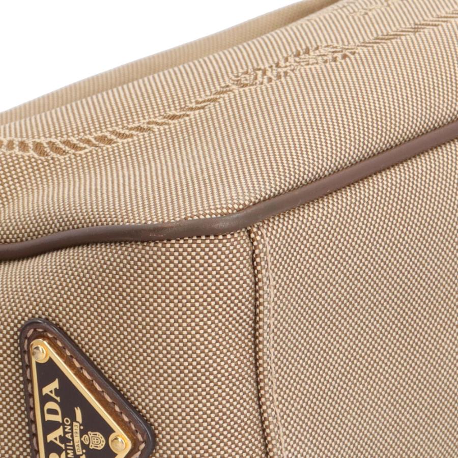 PRADA（プラダ） ロゴ ジャガード ショルダーバッグ キャンバス 1BH089