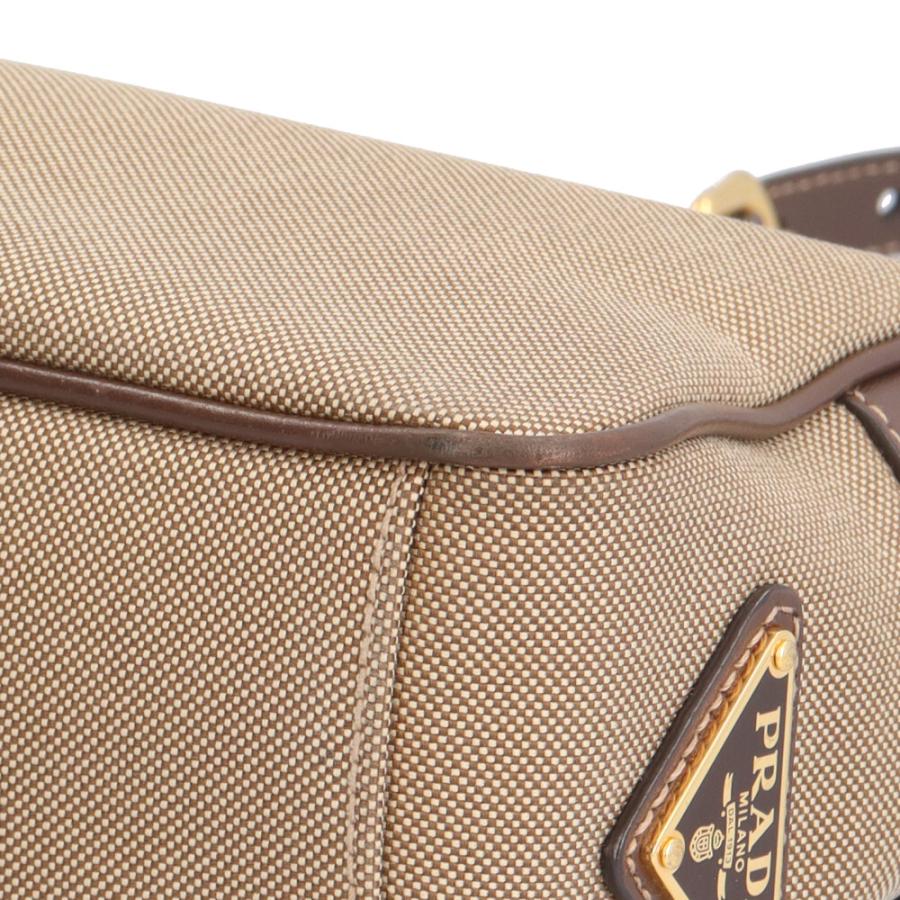 PRADA（プラダ） ロゴ ジャガード ショルダーバッグ キャンバス 1BH089