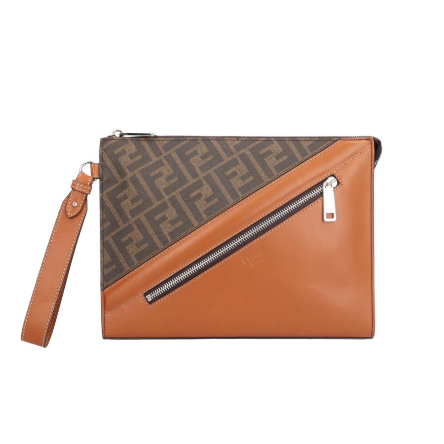 FENDI（フェンディ） ダイアゴナル フラット スリムクラッチ ズッカ