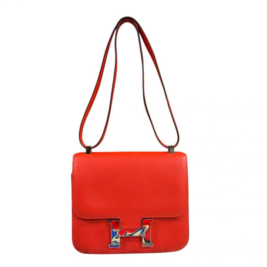 エルメス マーブルロック コンスタンスIII 24 ショルダーバッグ ヴォーエプソン オレンジ レディース HERMES  中古 HERMES（エルメス） マーブルロック コンスタンスIII 24 ショルダー