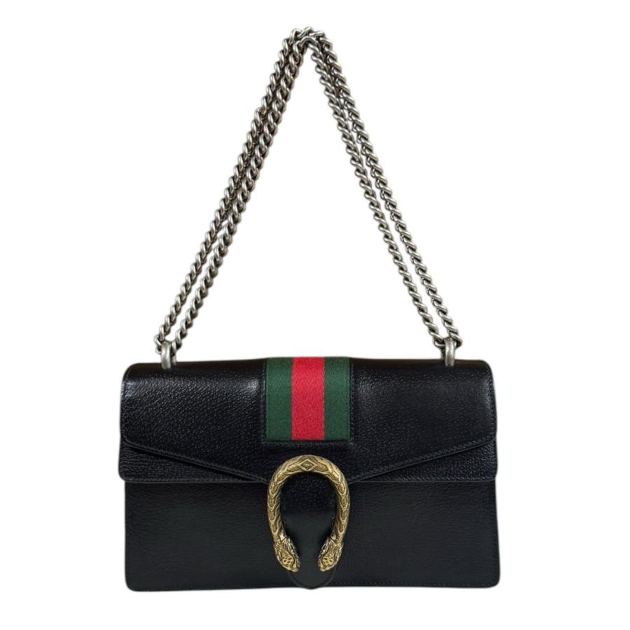 グッチ ディオニュソス ショルダーバッグ レザー 400249 ブラック レディース GUCCI  中古 R&Kリサイクルキング GUCCI（グッチ） ディオニュソス ショルダーバッグ レザー 400249
