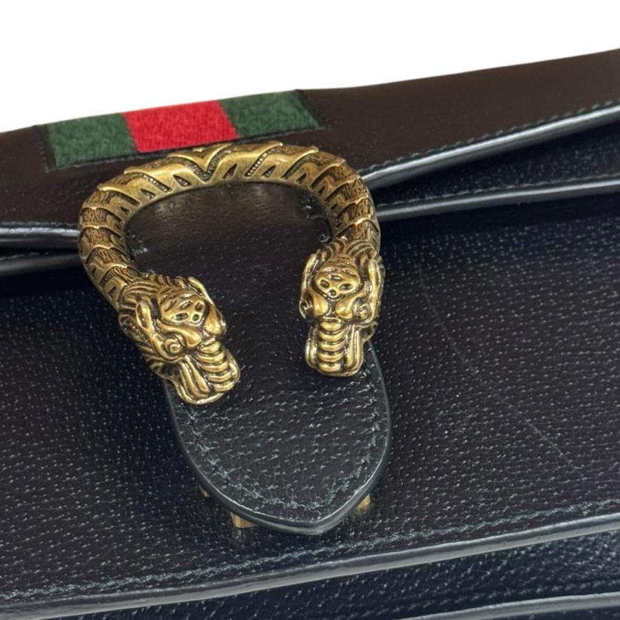 グッチ ディオニュソス ショルダーバッグ レザー 400249 ブラック レディース GUCCI  中古 R&Kリサイクルキング GUCCI（グッチ） ディオニュソス ショルダーバッグ レザー 400249