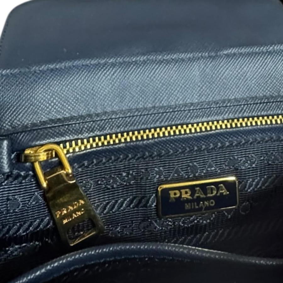 PRADA（プラダ） キルティング ショルダーバッグ ナイロン ネイビー