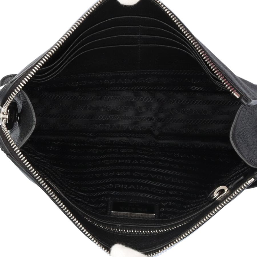 PRADA（プラダ） セカンドバッグ レザー 2VF006 ブラック メンズ 中古