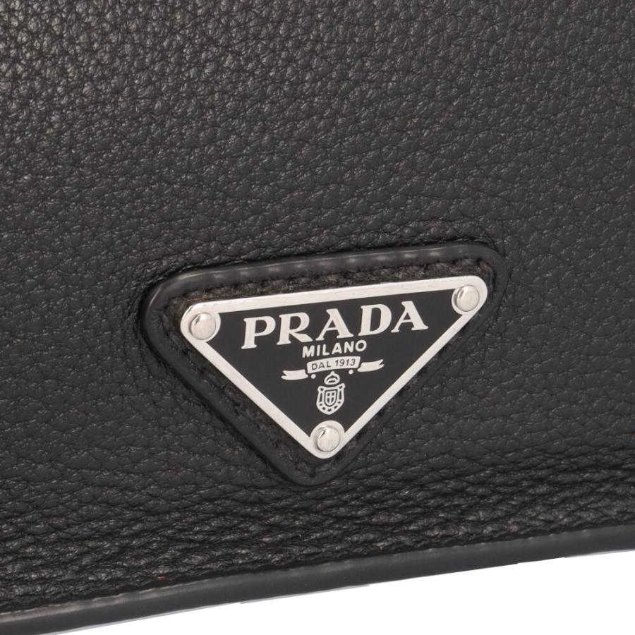 PRADA（プラダ） セカンドバッグ レザー 2VF006 ブラック メンズ 中古