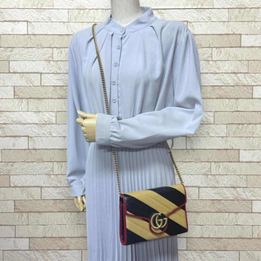 GUCCI（グッチ） GGマーモント ショルダーバッグ レザー 573807