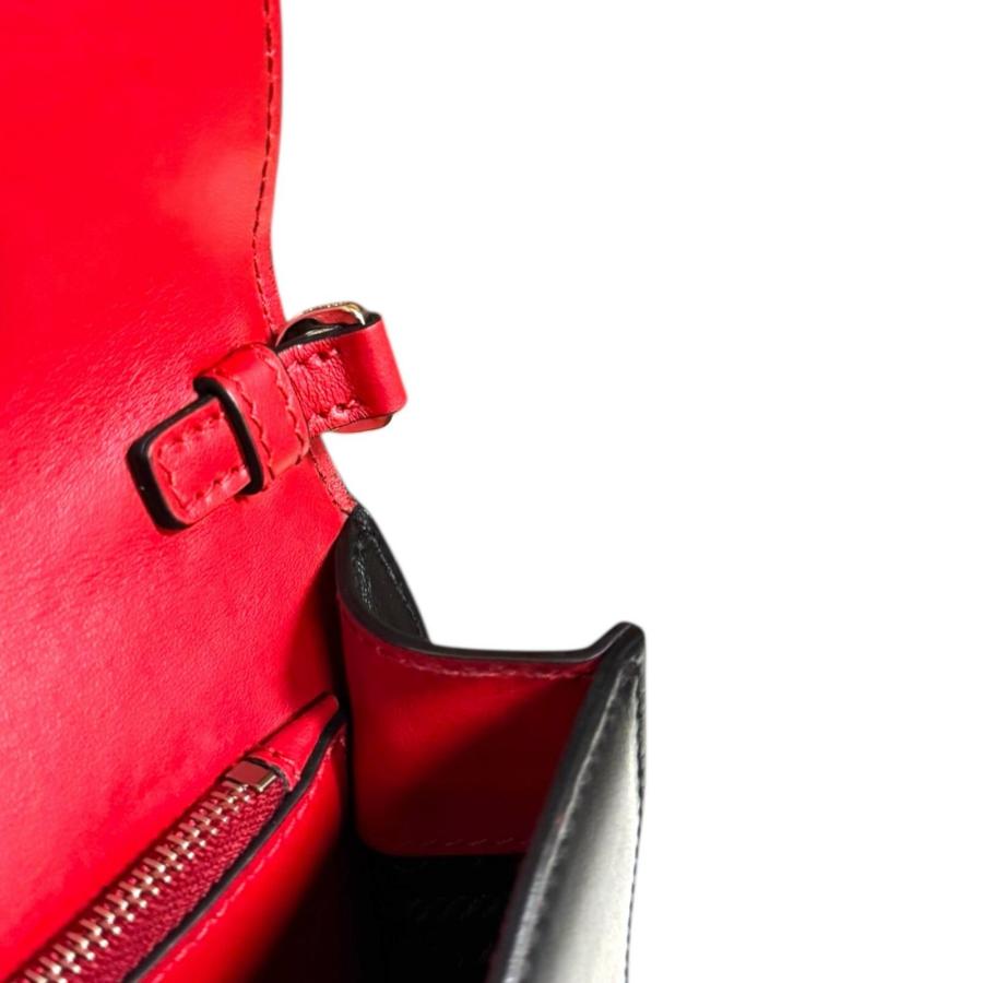 プラダ エレクトラスタッズ サフィアーノ ショルダーバッグ レザー 1BD120 ブラック レディース PRADA  中古 PRADA（プラダ） エレクトラスタッズ サフィアーノ ショルダーバッグ