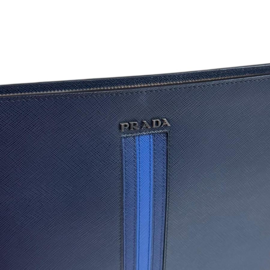 PRADA（プラダ） サフィアーノ クラッチバッグ レザー AV5841 ネイビー