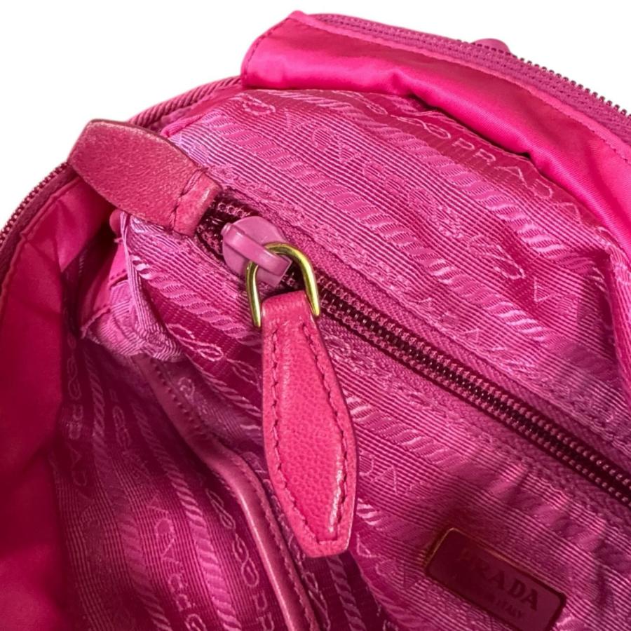 PRADA（プラダ） リボン ショルダーバッグ ナイロン 1BA084 ピンク