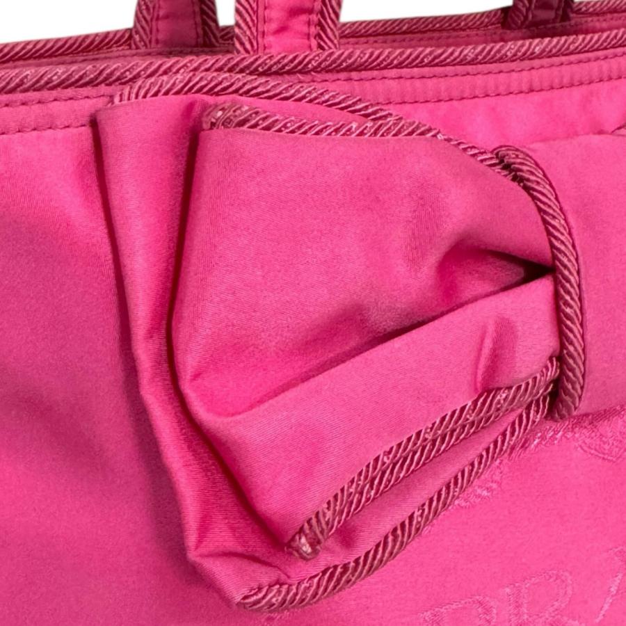 プラダ リボン ショルダーバッグ ナイロン 1BA084 ピンク レディース PRADA  中古 PRADA（プラダ） リボン ショルダーバッグ ナイロン 1BA084 ピンク