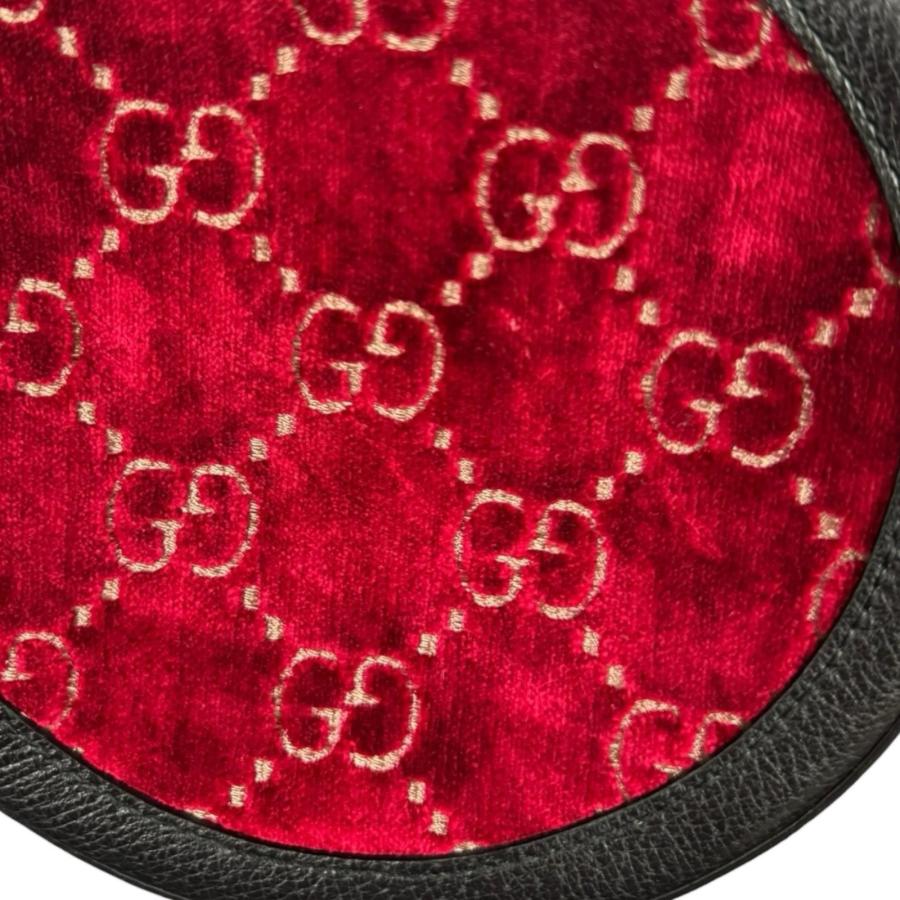 GUCCI（グッチ） GG ベルベット ラウンド ショルダーバッグ ショルダー