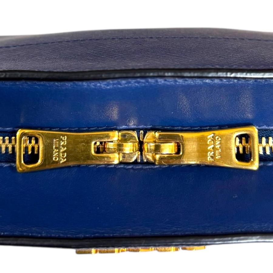 PRADA（プラダ） サフィアーノ ショルダーバッグ レザー 1BH104 ブルー