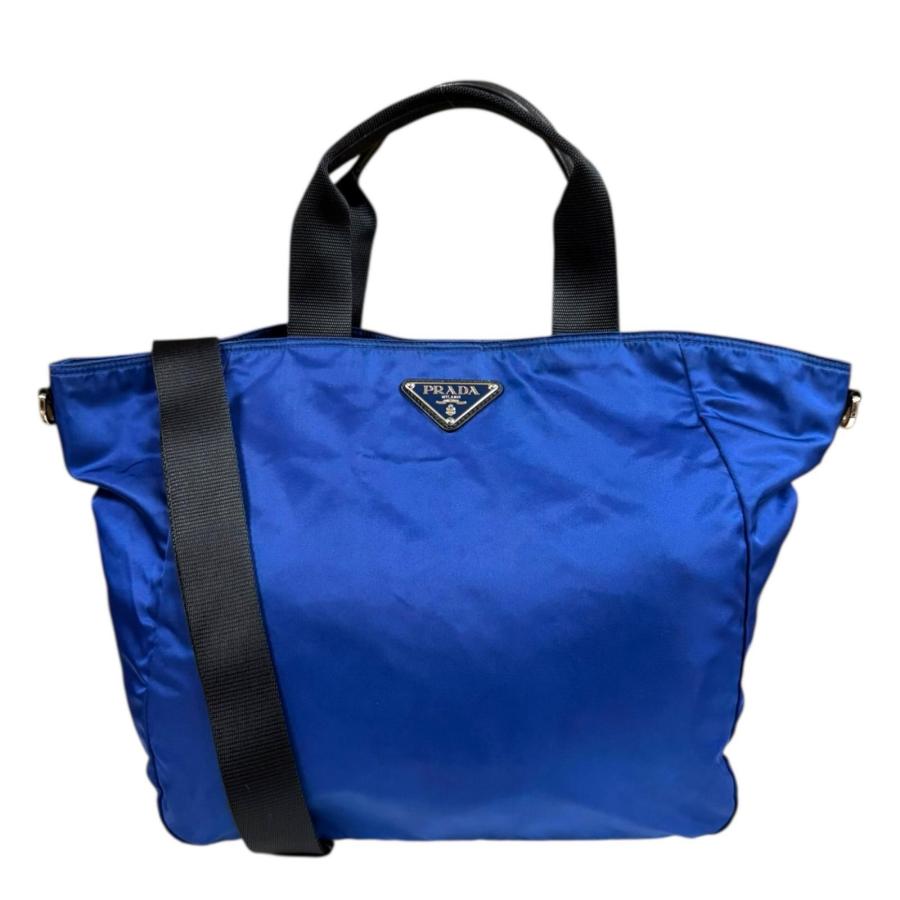 プラダ ショルダーバッグ ナイロン ブルー メンズ PRADA  中古 R&Kリサイクルキング PRADA（プラダ） ショルダーバッグ ナイロン ブルー メンズ 中古 美品