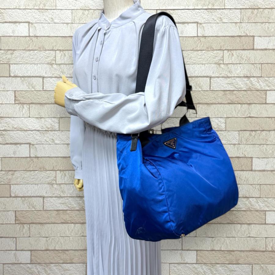 プラダ PRADA サコッシュ ショルダーバッグ ナイロン ブルー PRADA（プラダ） ショルダーバッグ ナイロン ブルー メンズ 中古 美品