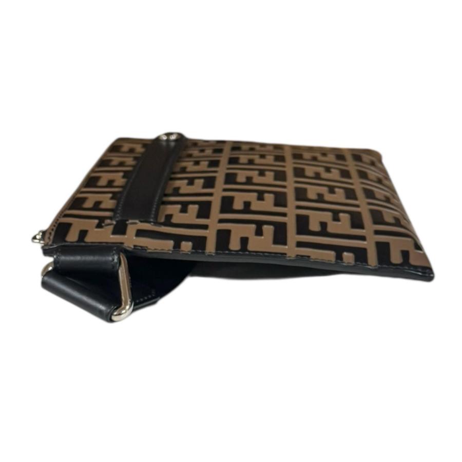 FENDI（フェンディ） ズッカ ショルダーバッグ レザー 7VA437 ブラウン