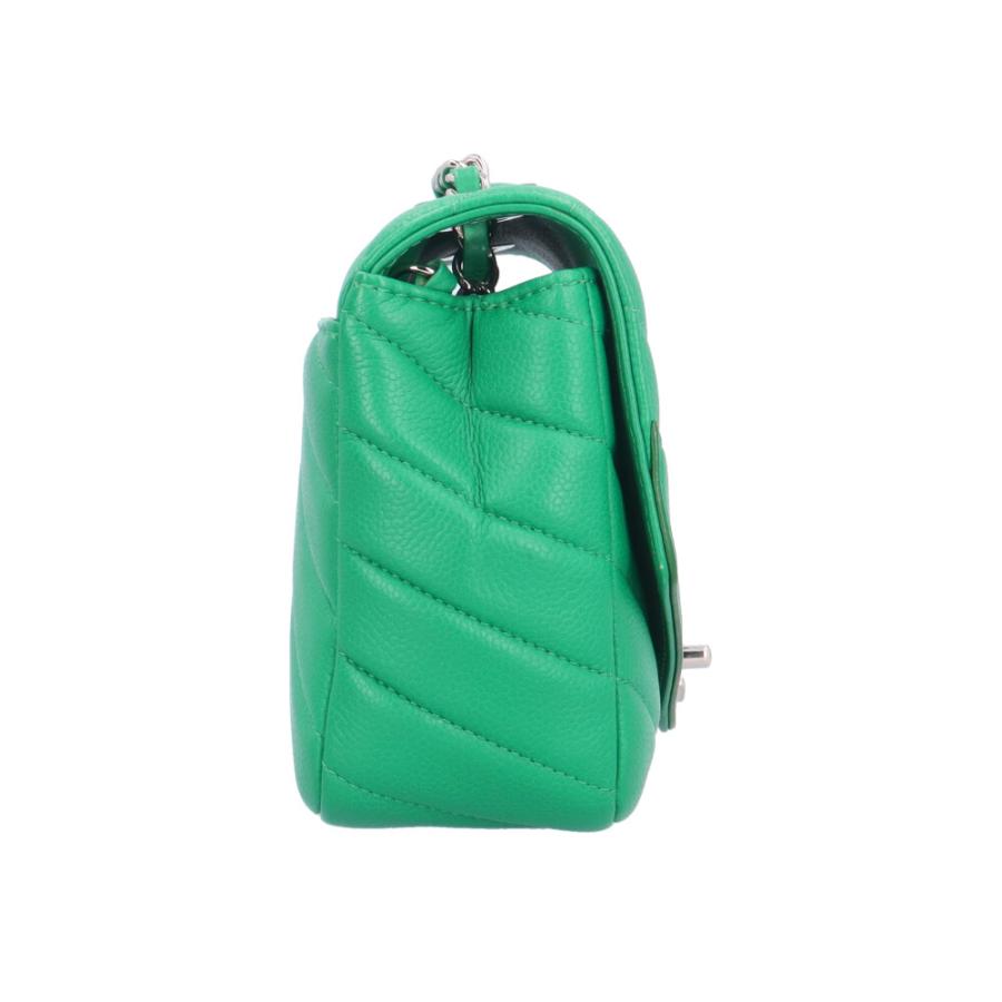 CHANEL（シャネル） Vステッチ ショルダーバッグ レザー グリーン