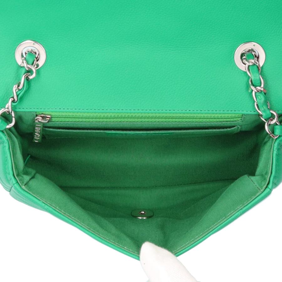 CHANEL（シャネル） Vステッチ ショルダーバッグ レザー グリーン