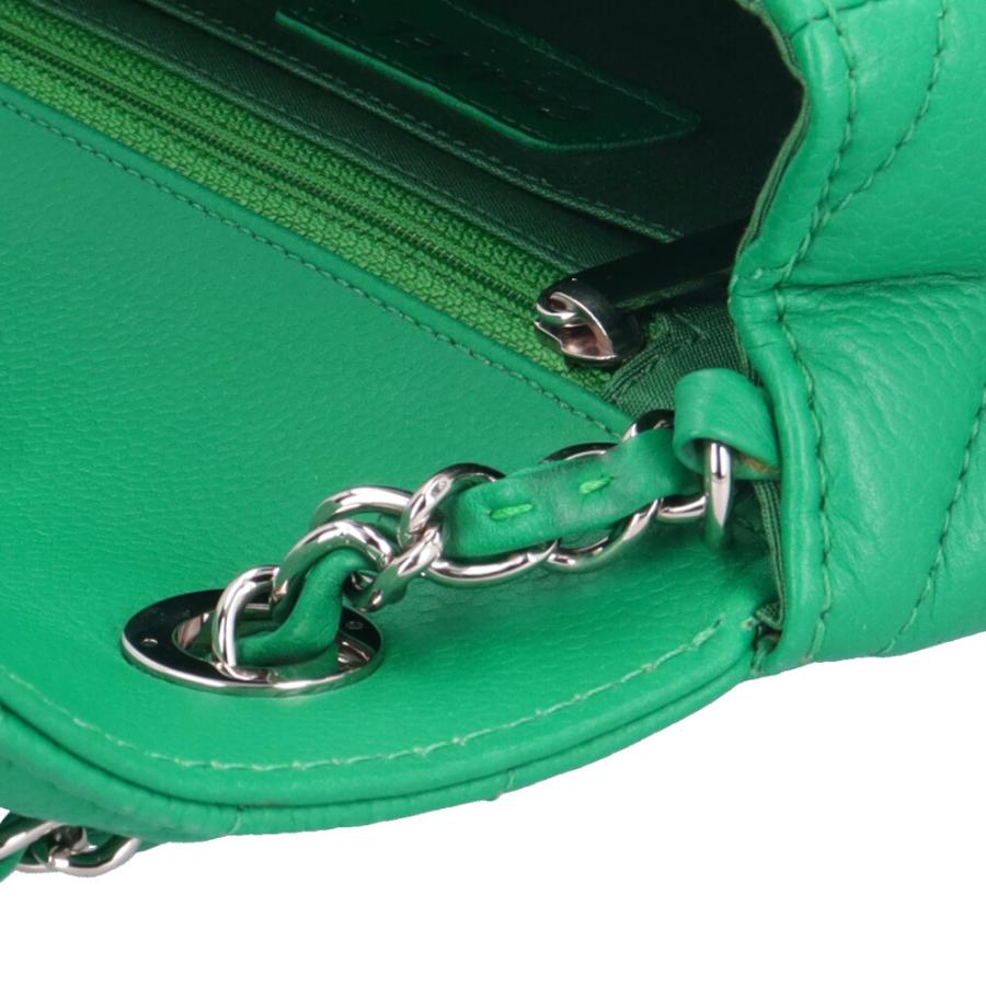 CHANEL（シャネル） Vステッチ ショルダーバッグ レザー グリーン