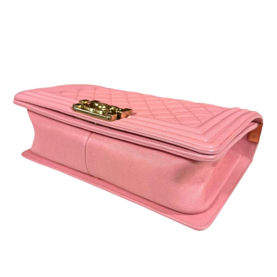 シャネル ボーイシャネル ショルダーバッグ キャビアスキン A67086 ピンク レディース CHANEL  中古 CHANEL（シャネル） ボーイシャネル ショルダーバッグ キャビアスキン