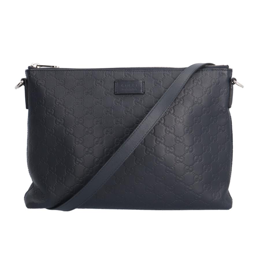 GUCCI（グッチ） グッチシマ ショルダーバッグ レザー 473882 ネイビー