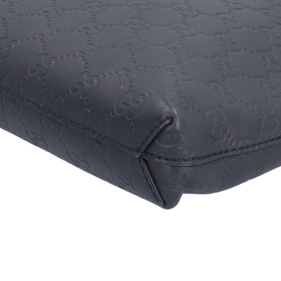 GUCCI（グッチ） グッチシマ ショルダーバッグ レザー 473882 ネイビー