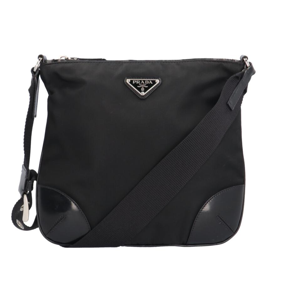 プラダ ショルダーバッグ ナイロン ブラック ユニセックス PRADA  中古 PRADA（プラダ） ショルダーバッグ ナイロン ブラック ユニセックス