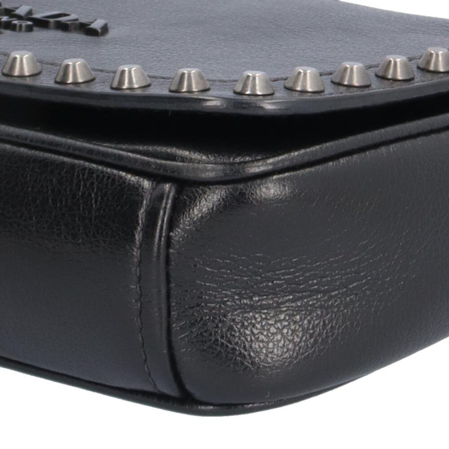PRADA（プラダ） ロゴ スタッズ ショルダーバッグ レザー 1BD147