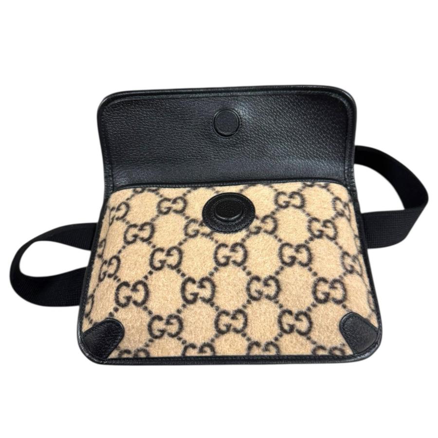 Gucci ボディバッグ ベージュ・黒 GUCCI（グッチ） GGウール ボディバッグ ウール 598181 ベージュ