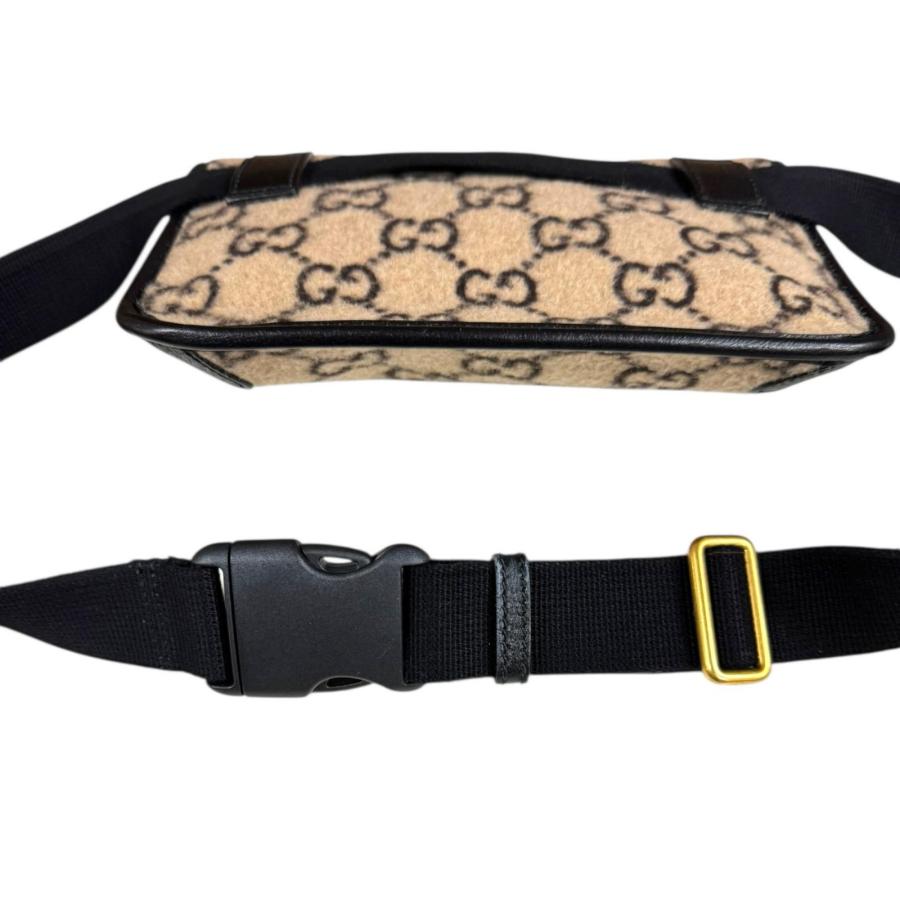 Gucci ボディバッグ ベージュ・黒 GUCCI（グッチ） GGウール ボディバッグ ウール 598181 ベージュ