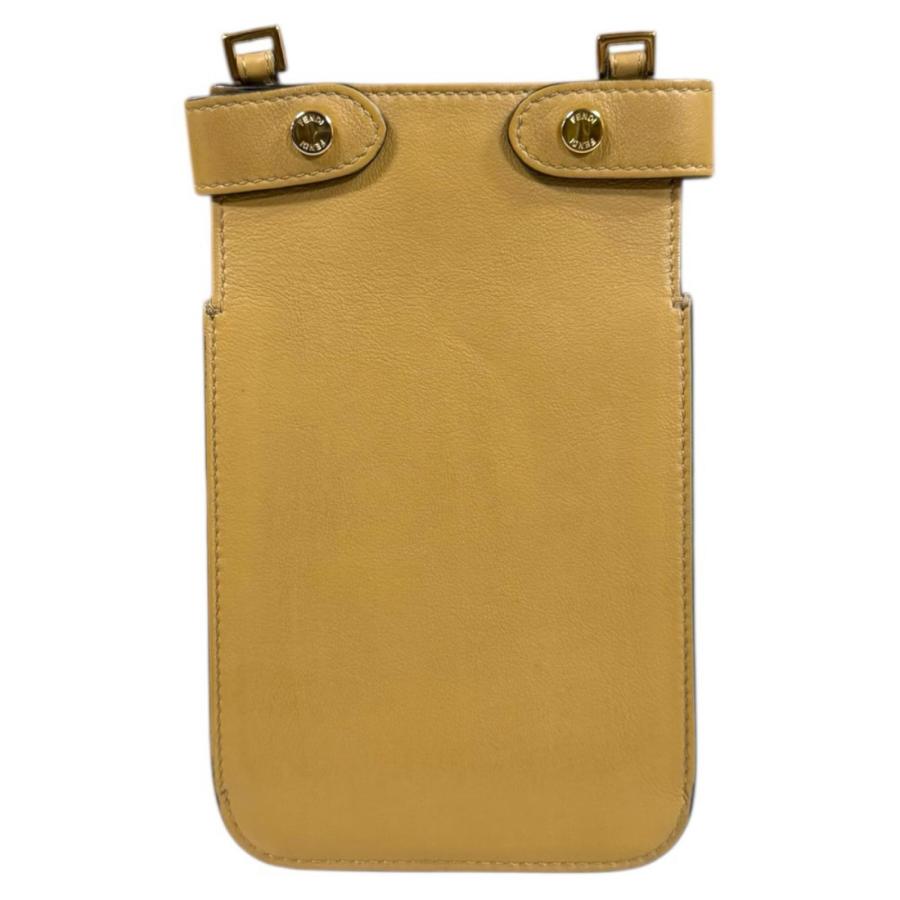 フェンディ ピーカフォン ショルダーバッグ レザー 8M0442 ベージュ ユニセックス FENDI  中古 FENDI（フェンディ） ピーカフォン ショルダーバッグ レザー 8M0442