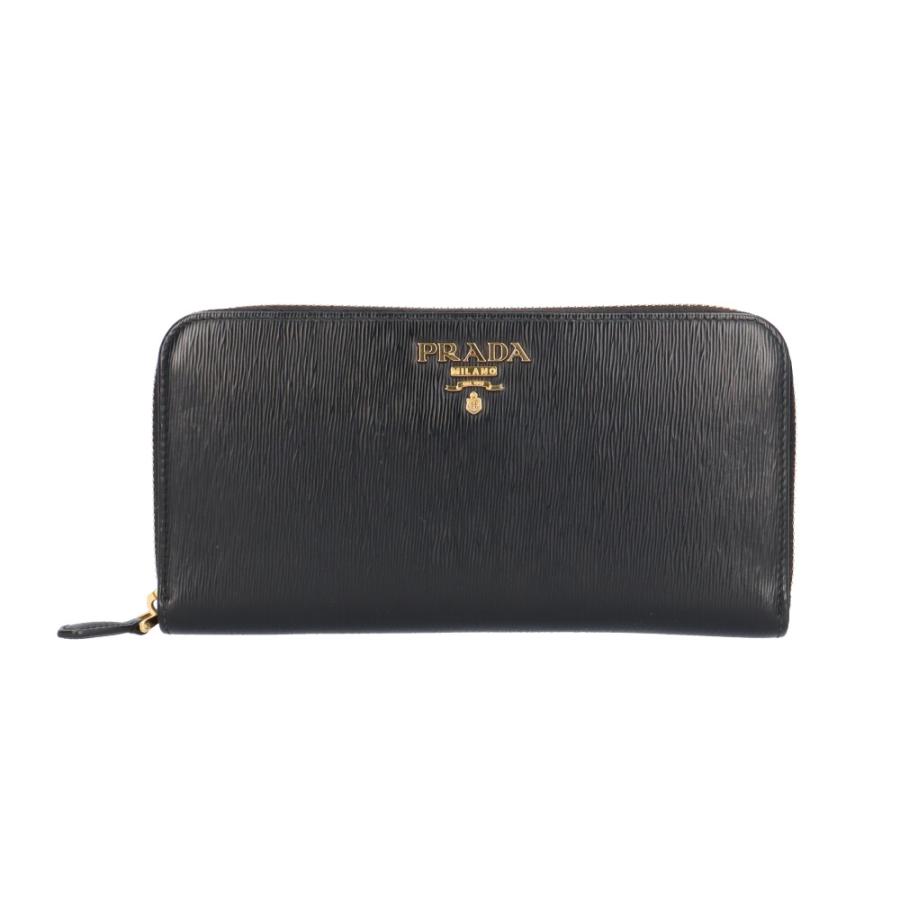 美品 プラダ PRADA 長財布 ヴィッテロムーヴ カメオ ラウンドファスナー PRADA（プラダ） ヴィッテロムーブ 長財布 レザー レディース 中古