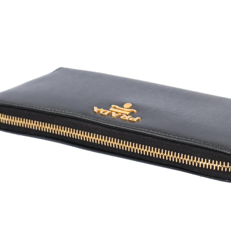 美品 プラダ PRADA 長財布 ヴィッテロムーヴ カメオ ラウンドファスナー PRADA（プラダ） ヴィッテロムーブ 長財布 レザー レディース 中古