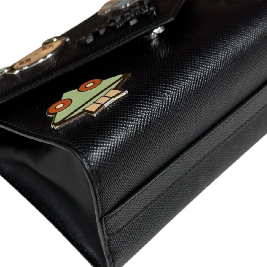 PRADA プラダ モノクローム ショルダーバッグ 1BD127 PRADA（プラダ） モノクローム ショルダーバッグ レザー 1BD127
