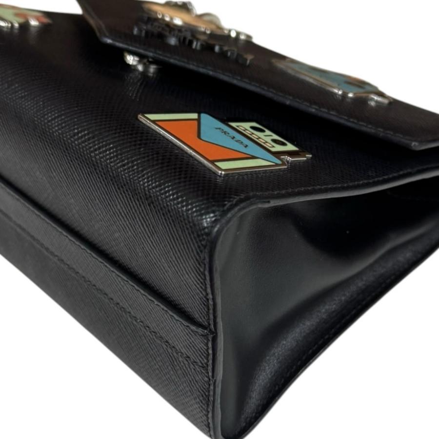 PRADA プラダ モノクローム ショルダーバッグ 1BD127 PRADA（プラダ） モノクローム ショルダーバッグ レザー 1BD127